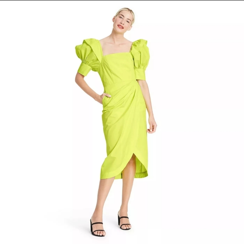 Christopher John Rogers Faux Wrap Dress 20W/22W